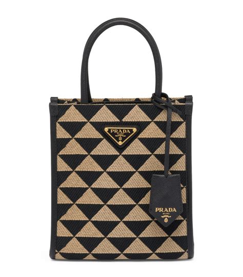 prada logo plaque tote.